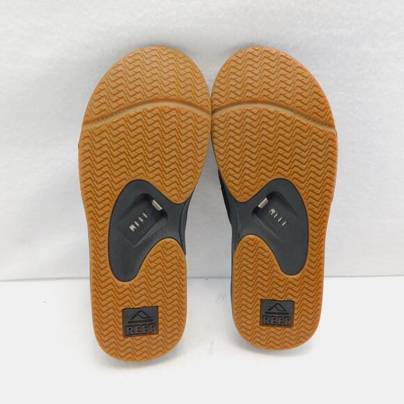 Reef Black Men's Fanning Flip Flop  with Bottle Opener Size 12 New - Picture 11 of 15